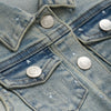 Meisjes Denim Sleeveless Jacket AOP van Daily7 in de kleur Medium Denim in maat 128.