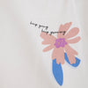 Meisjes T-shirt Flower Artwork van Daily7 in de kleur Cloud in maat 128.
