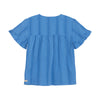 Meisjes Ruffle Shirt van Daily7 in de kleur Dusty Royal Blue in maat 128.