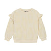 Meisjes Sweater Jaquard Ruffle van Daily7 in de kleur Off White in maat 128.