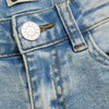 Meisjes Jeans Mom Fit Heart Pocket van Daily7 in de kleur Medium Denim in maat 128.