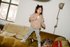 Meisjes Jeans Mom Fit Heart Pocket van Daily7 in de kleur Medium Denim in maat 128.