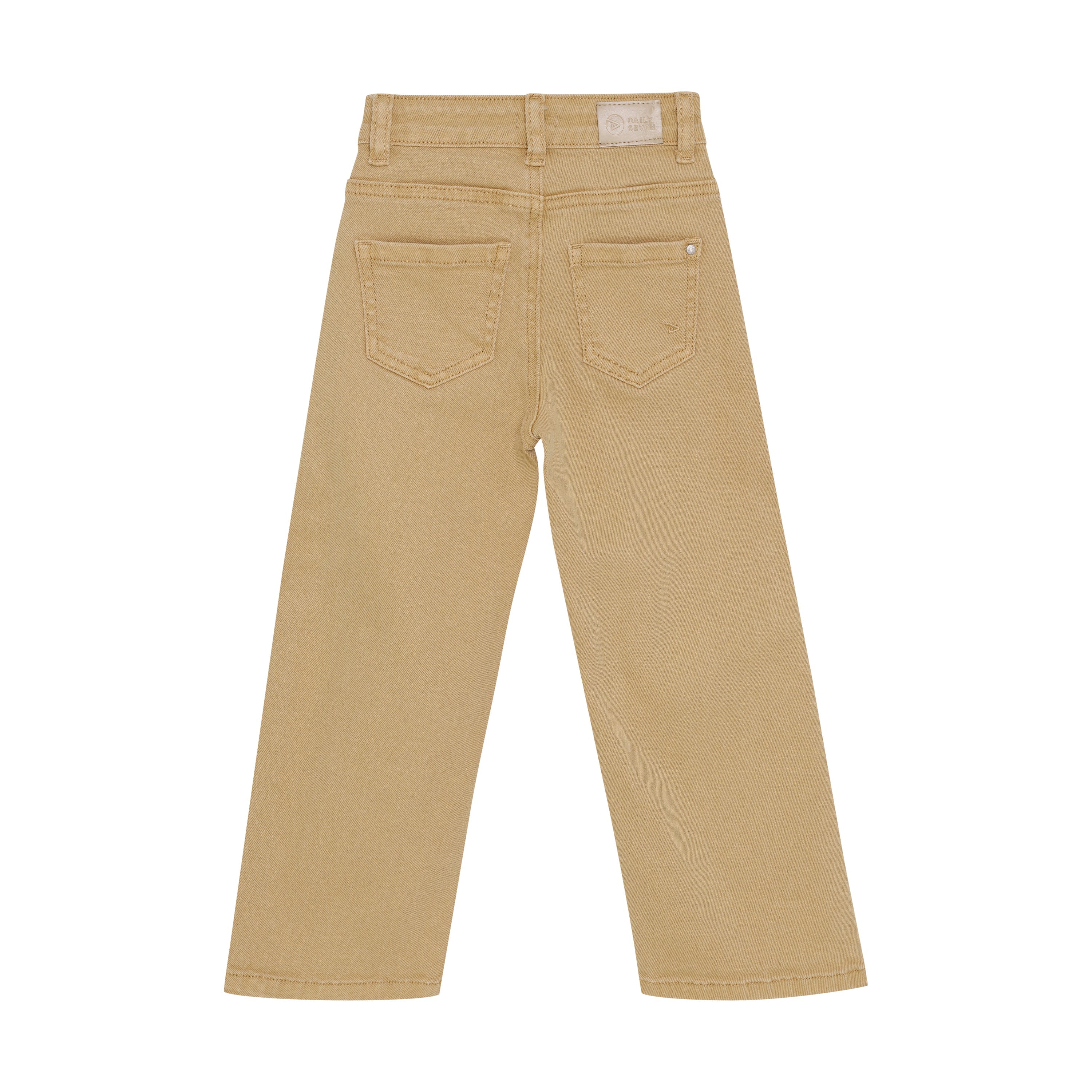 Meisjes Pants Wide Fit Washed Stars van Daily7 in de kleur Latte Sand in maat 128.