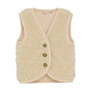 Meisjes Teddy Gilet van Daily7 in de kleur Sandshell in maat 98\104.