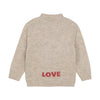 Meisjes Knitted Sweater Flower van Daily7 in de kleur Pale Mauve in maat 128.