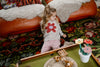 Meisjes Knitted Sweater Flower van Daily7 in de kleur Pale Mauve in maat 128.