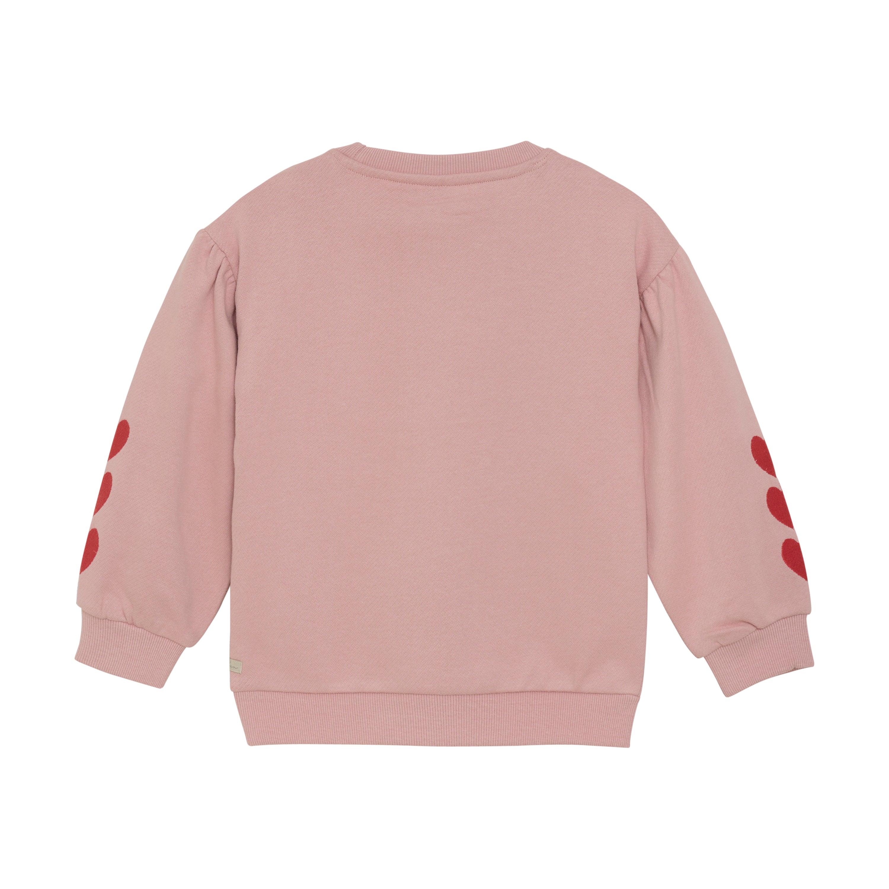 Meisjes Sweater Heart Embroidery van Daily7 in de kleur Pale Mauve in maat 128.