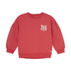 Meisjes Sweater Brushed Print van Daily7 in de kleur Baked Apple in maat 128.