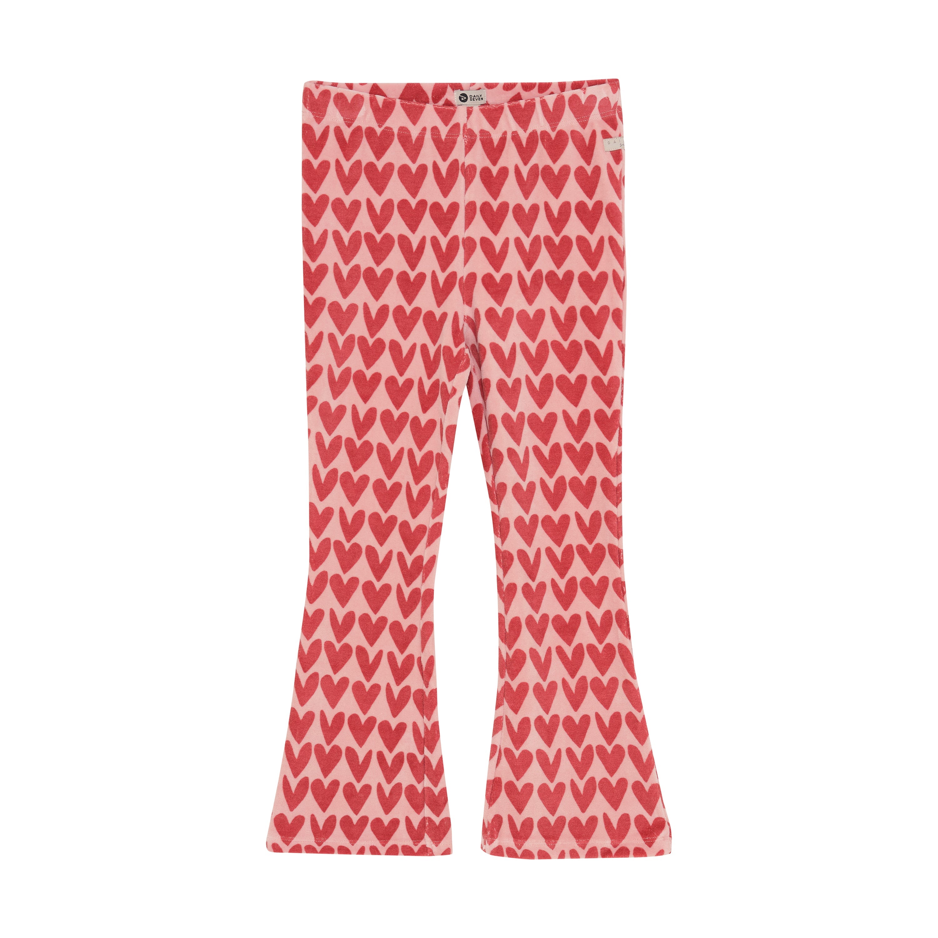 Meisjes Flared Heart Pants van Daily7 in de kleur Pale Mauve in maat 128.