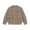 Meisjes Sweat Jacket Print van Daily7 in de kleur Sandshell in maat 128.