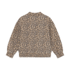 Meisjes Sweat Jacket Print van Daily7 in de kleur Sandshell in maat 128.