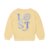 Meisjes Sweater Print van Daily7 in de kleur Reed Yellow in maat 128.