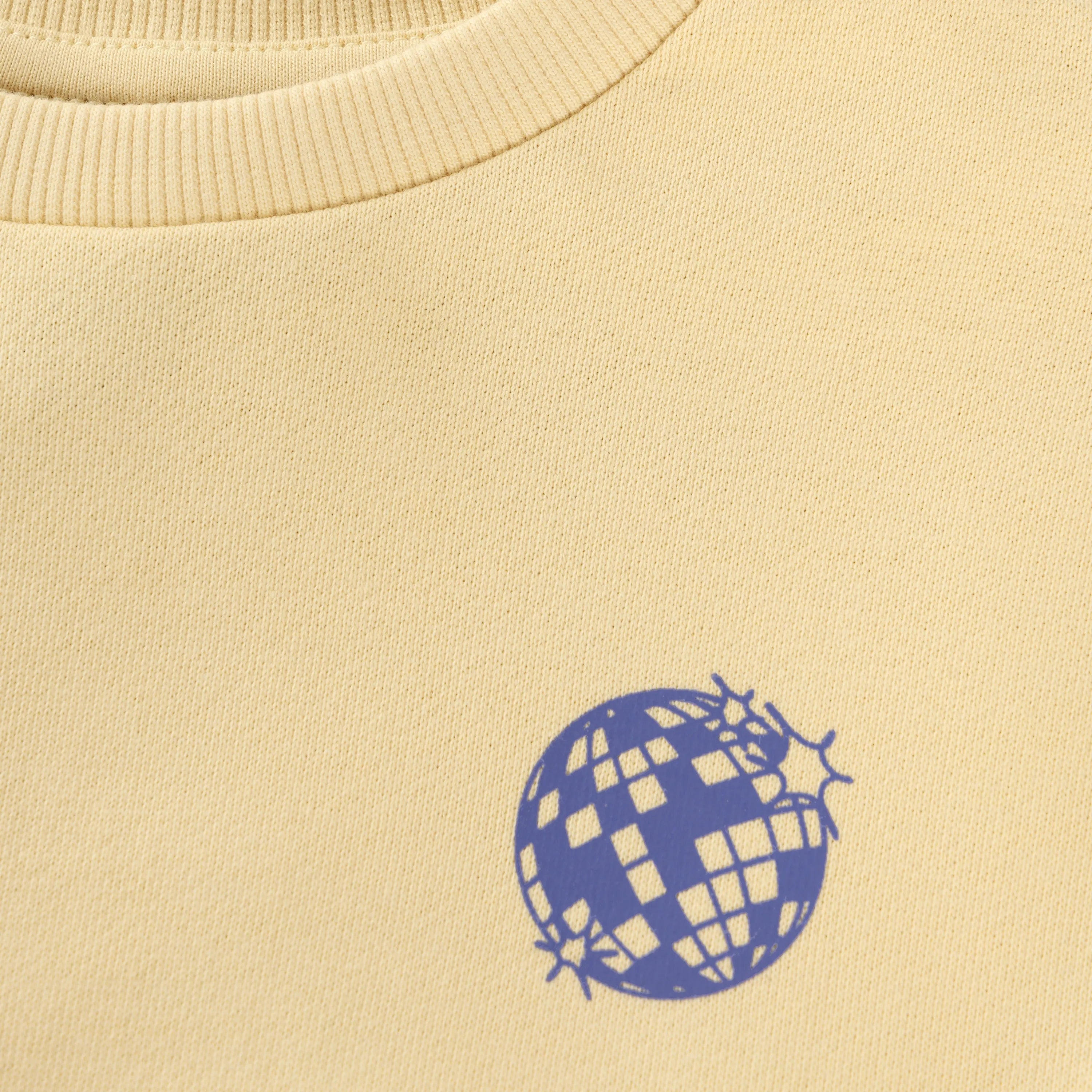 Meisjes Sweater Print van Daily7 in de kleur Reed Yellow in maat 128.