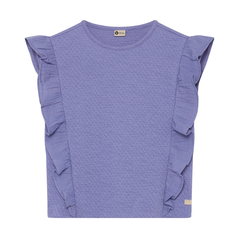 Meisjes T-shirt Ruffle van Daily7 in de kleur Lolite in maat 128.