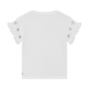 Meisjes T-shirt Embroidery Sleeve van Daily7 in de kleur Egret in maat 128.