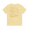 Meisjes T-shirt Ruffle Backprint van Daily7 in de kleur Reed Yellow in maat 128.