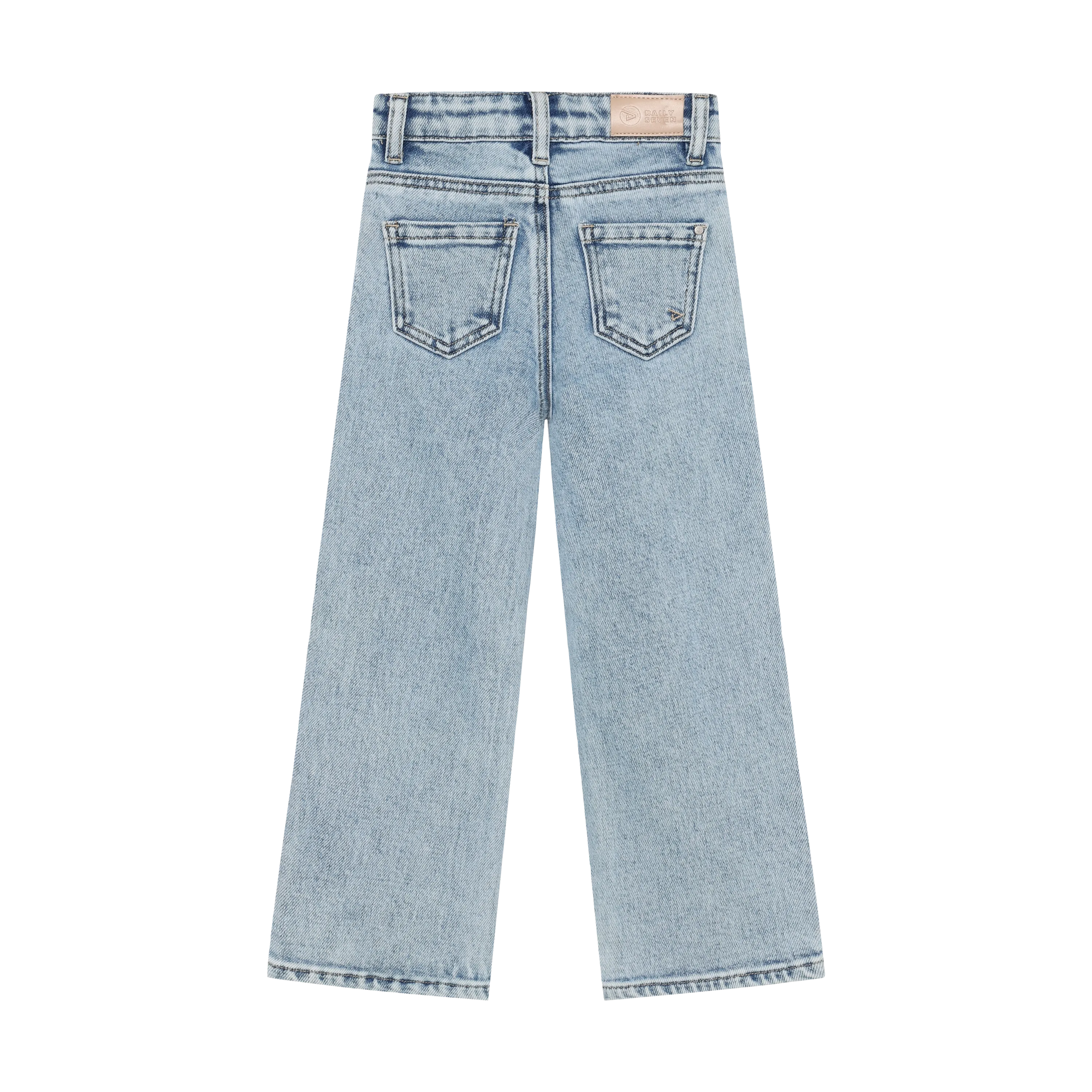 Meisjes Denim Wide Fit Studs van Daily7 in de kleur Blue Denim in maat 128.