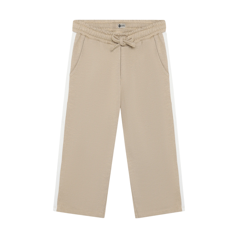 Meisjes Wide Pants Sweat Glitter van Daily7 in de kleur Latte Sand in maat 128.