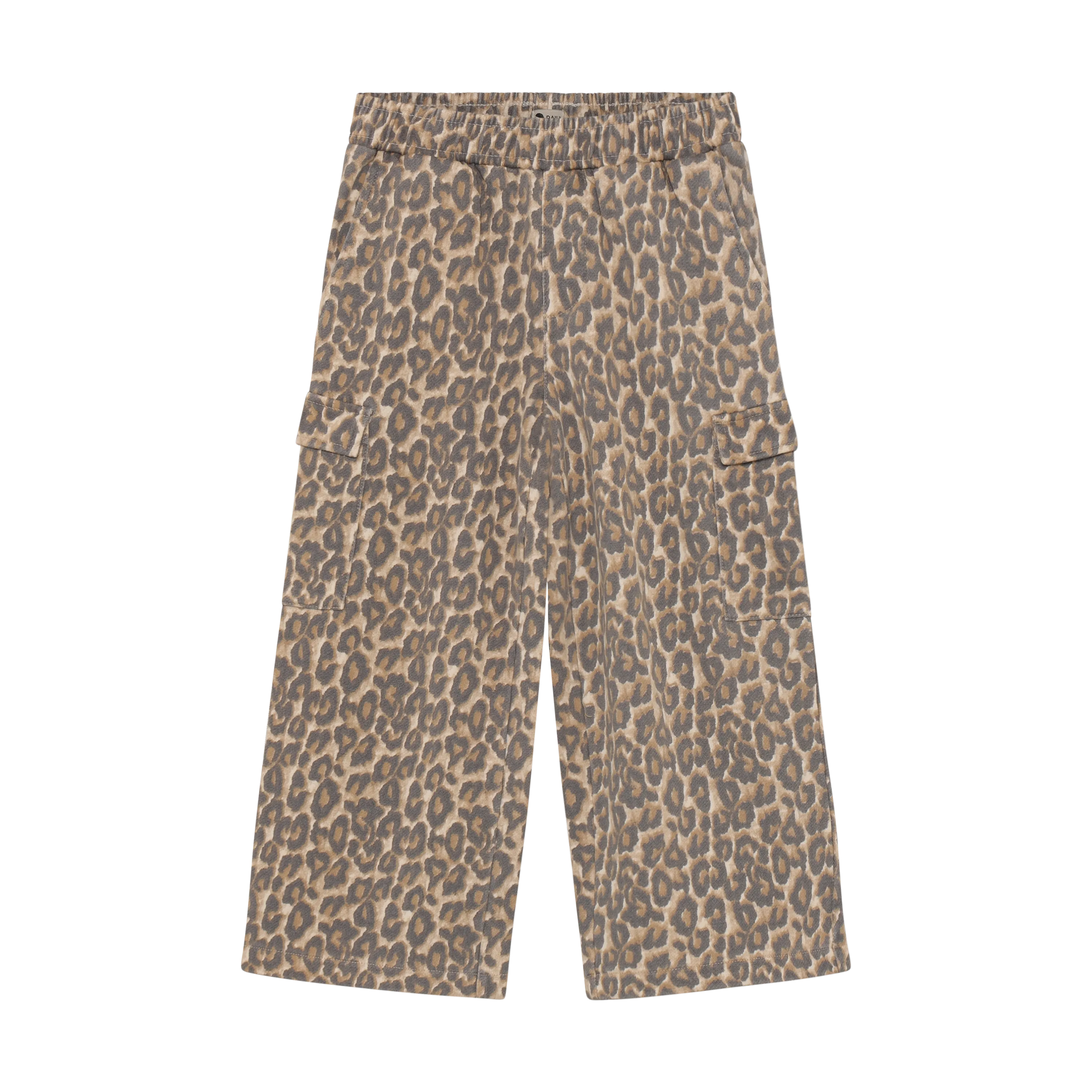 Meisjes Wide Cargo Pants Print van Daily7 in de kleur Sandshell in maat 128.
