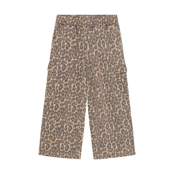 Meisjes Wide Cargo Pants Print van Daily7 in de kleur Sandshell in maat 128.