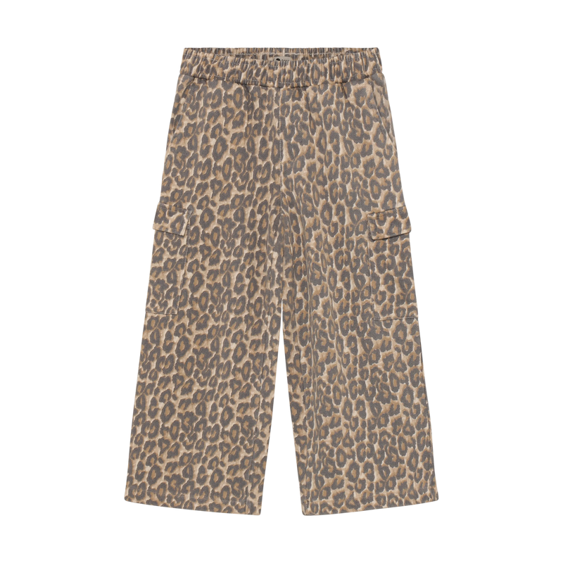 Meisjes Wide Cargo Pants Print van Daily7 in de kleur Sandshell in maat 128.