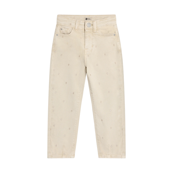 Meisjes Mom Fit Washed van Daily7 in de kleur Sandshell in maat 128.