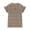 Meisjes T-shirt Dress Allover Print van Daily7 in de kleur Sandshell in maat 128.