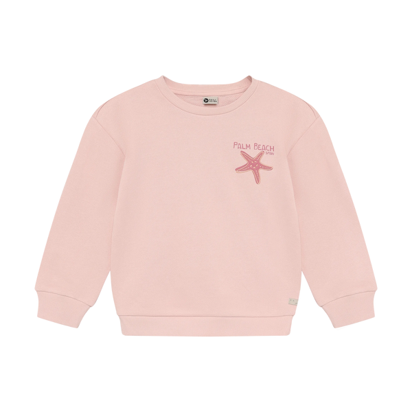 Meisjes Sweater Backprint van Daily7 in de kleur Silver Pink in maat 128.