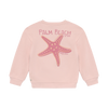 Meisjes Sweater Backprint van Daily7 in de kleur Silver Pink in maat 128.
