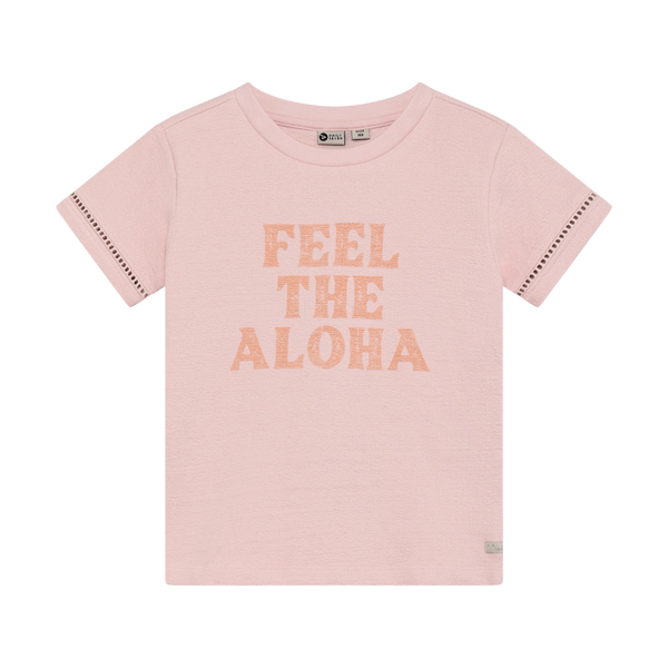 Meisjes T-shirt Artwork van Daily7 in de kleur Silver Pink in maat 128.