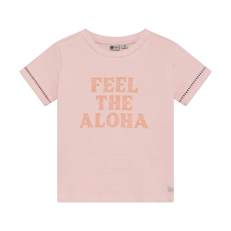 Meisjes T-shirt Artwork van Daily7 in de kleur Silver Pink in maat 128.