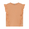 Meisjes T-shirt Ruffle van Daily7 in de kleur Dusty Coral in maat 128.