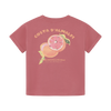Meisjes T-shirt Backprint van Daily7 in de kleur Heather Rose in maat 128.