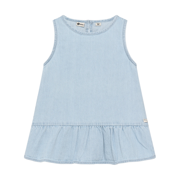Meisjes Light Weight Denim Singlet van Daily7 in de kleur Light Denim Blue in maat 128.