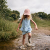 Meisjes Light Weight Denim Singlet van Daily7 in de kleur Light Denim Blue in maat 128.