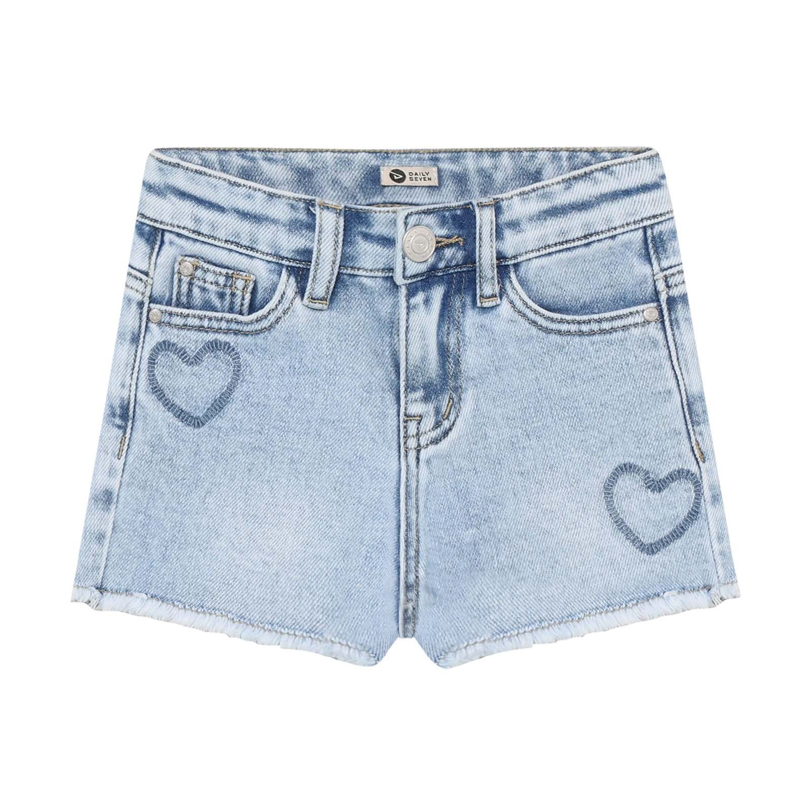 Daily7 Denim Shorts Heart