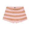 Meisjes Ruffle Shorts Fancy Stripe van Daily7 in de kleur Silver Pink in maat 128.
