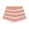 Meisjes Ruffle Shorts Fancy Stripe van Daily7 in de kleur Silver Pink in maat 128.