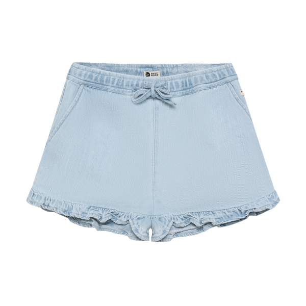 Meisjes Light weight Denim Shorts van Daily7 in de kleur Light Denim Blue in maat 128.