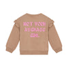 Meisjes Sweater Backprint Ruffle van Daily7 in de kleur Affogat in maat 128.