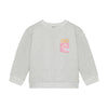 Meisjes Sweater Backprint van Daily7 in de kleur Light Grey Melange in maat 128.