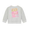 Meisjes Sweater Backprint van Daily7 in de kleur Light Grey Melange in maat 128.
