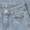 Meisjes Denim Wide Fit Bow van Daily7 in de kleur Denim in maat 128.
