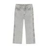 Meisjes Denim Wide Fit Embossing van Daily7 in de kleur Light Grey Denim in maat 128.