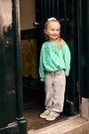 Meisjes Denim Wide Fit Embossing van Daily7 in de kleur Light Grey Denim in maat 128.