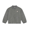 Meisjes Bomber Jacket Heart van Daily7 in de kleur Mid Grey Melange in maat 128.