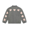 Meisjes Bomber Jacket Heart van Daily7 in de kleur Mid Grey Melange in maat 128.