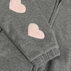 Meisjes Bomber Jacket Heart van Daily7 in de kleur Mid Grey Melange in maat 128.
