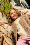 Meisjes Teddy Gilet Animal van Daily7 in de kleur Ginger Root in maat 98-104.