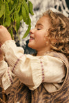 Meisjes Teddy Gilet Animal van Daily7 in de kleur Ginger Root in maat 98-104.